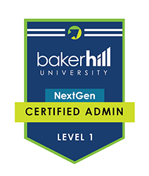 Baker Hill University Certified Administrator Badge